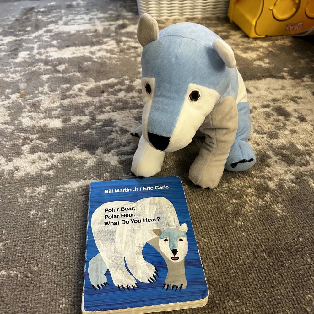Eric Carle Polar Bear, Polar Bear What Do Hear? Board Book and Plush Bear